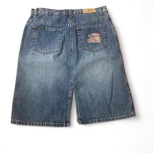 Y2K Sequin Flag‎ Embellished Denim Skirt